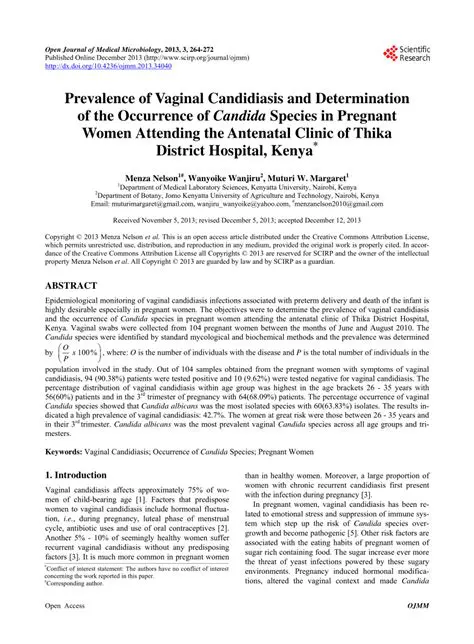 The Prevalence of Vaginal Candidiasis