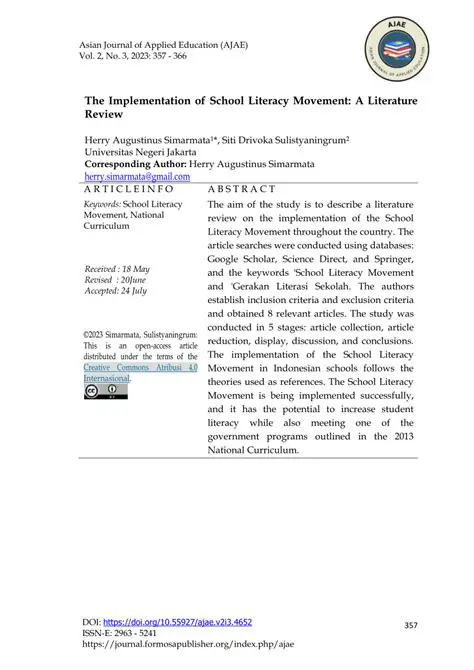 The Role of Library of SMP Negeri 3 Perbaungan in Supporting School Literacy Movement