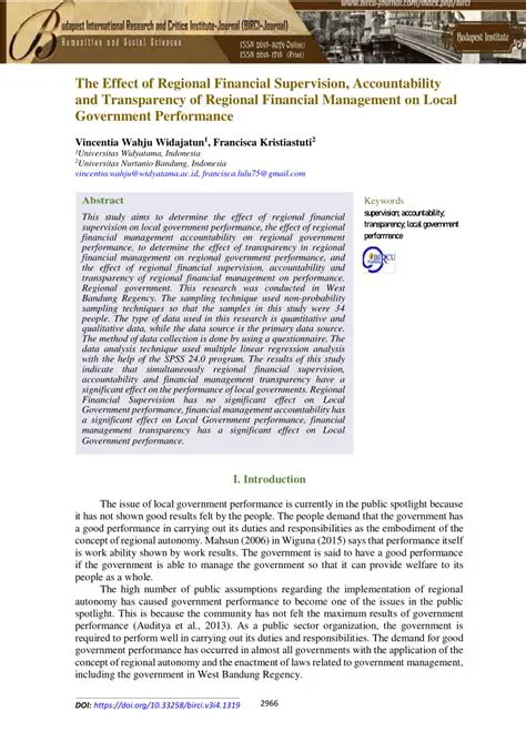 The Role of Regional Financial Supervision