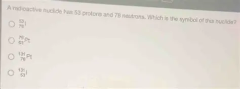 The Symbol of a Radioactive Nuclide