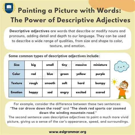 The use of descriptive language