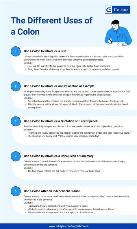 Tips for Using Colons Effectively