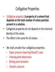 Understanding Colligative Properties