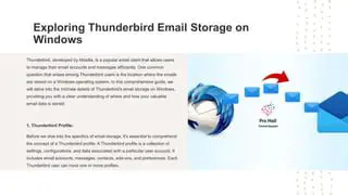 Understanding DBX and Thunderbird