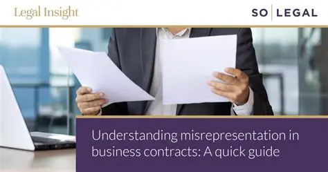 Understanding Misrepresentation in the Contract