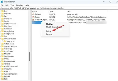 Understanding Registry Entries