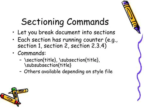 Understanding the Default Sectioning Commands