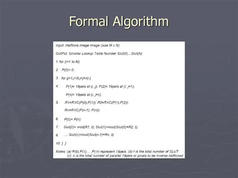 Understanding the Formal Algorithm