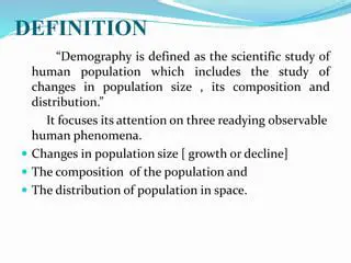Understanding the Three Key Aspects of Population Size and Composition in Demography