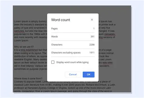 Understanding the Word Count on Each Page