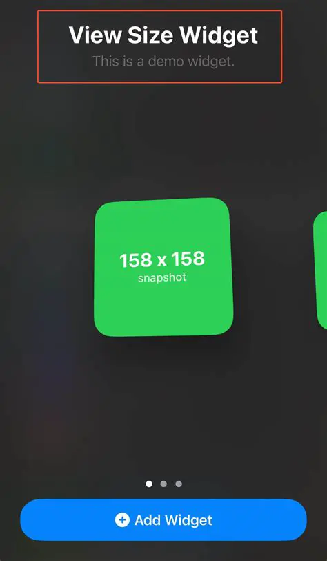 Verify Widget Configuration