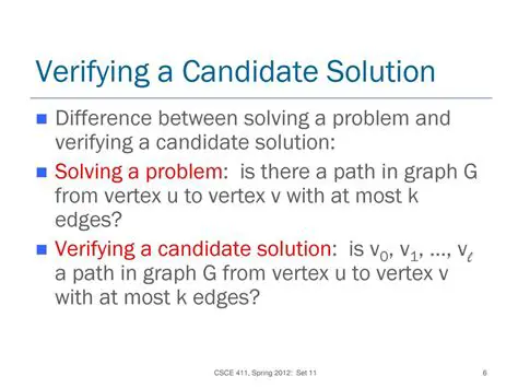 Verifying the Solution Set