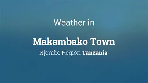 Navigating Njombe Urban Weather: A Comprehensive Guide to Seasons, Forecasts, and Climate Adaptation