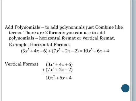 Write the Polynomials in a Vertical Format
