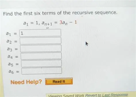 Writing the First Six Terms